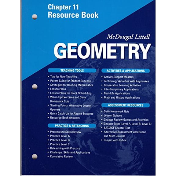 Pre-Owned McDougal Littell - Geometry - Chapter 11 Resource Book (Paperback) 0618020748 9780618020744