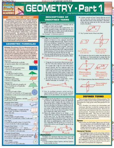 Pre-Owned Geometry Part 1 (Quickstudy Reference Guides - Academic ...