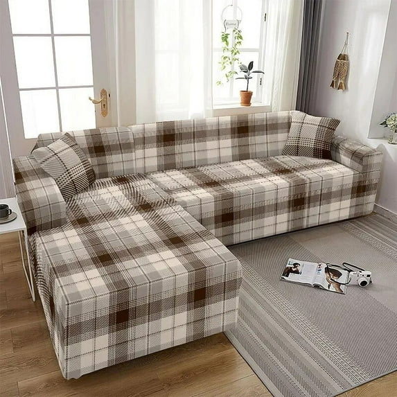 Geometry Plaid Sofa Cover Slipcovers Stretch Sofa Covers for Living Room Elastic Couch Cover Cushion Cover Protector Funda Sofá