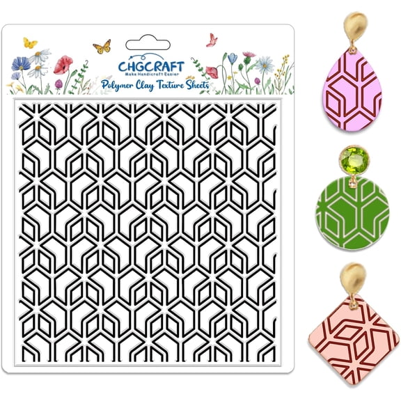 Geometry Polymer Clay Texture Sheets Line Art Silicone Texture Stamp Repeating Seamless Pattern Modeling Pattern Pad DIY