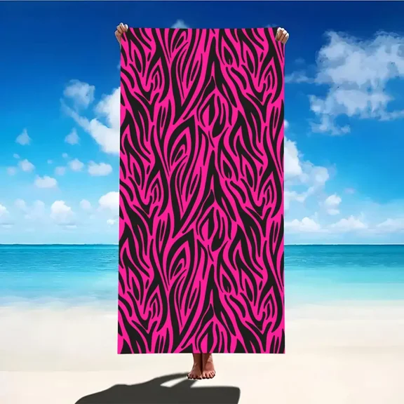 Geometry Print Beach Towel Quick-Dry Washable Beach Towels Sandproof Portable For Travel Swimming Camping Beach (9)
