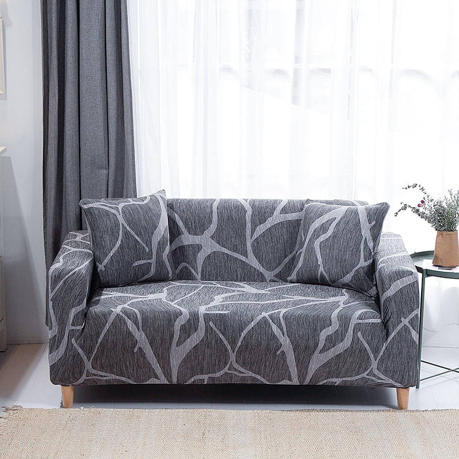 Geometry Printed Sofa Slipcovers Stretch Sofa Covers for Living Room ...