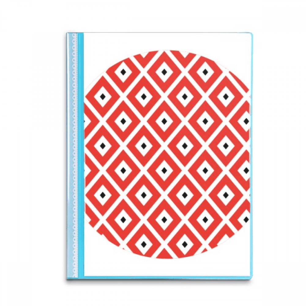 Drawing Pattern Protector Geometry Red Black Pattern Japan Book Sheet Protectors Portfolio Binder ...