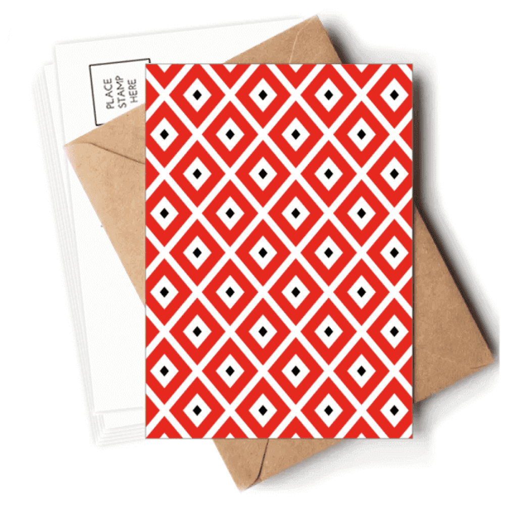 Geometry Red Black Pattern Japan Postcards Envelopes Blank Note Cards Mailing