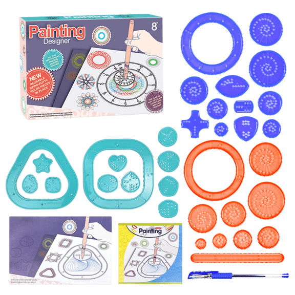 Geometry Ruler And Spiral Curve Template Art Kit For DIY Sketching Projects