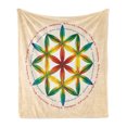 thumbnail image 1 of Geometry Soft Flannel Fleece Throw Blanket, Fundamental Aspect Space and Time Esoteric New Spiral Print, Cozy Plush for Indoor and Outdoor Use, 50" x 60", Multicolor, by Ambesonne, 1 of 5