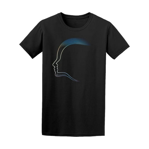 Geometry Soul Profile Lines T-Shirt Men -Image by Shutterstock, Male Large