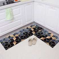 Geometry Square Kitchen Mat Long Strip Bedroom Entrance Doormat Home Decoration Carpet for Living Room Bathroom Non-Slip Rug