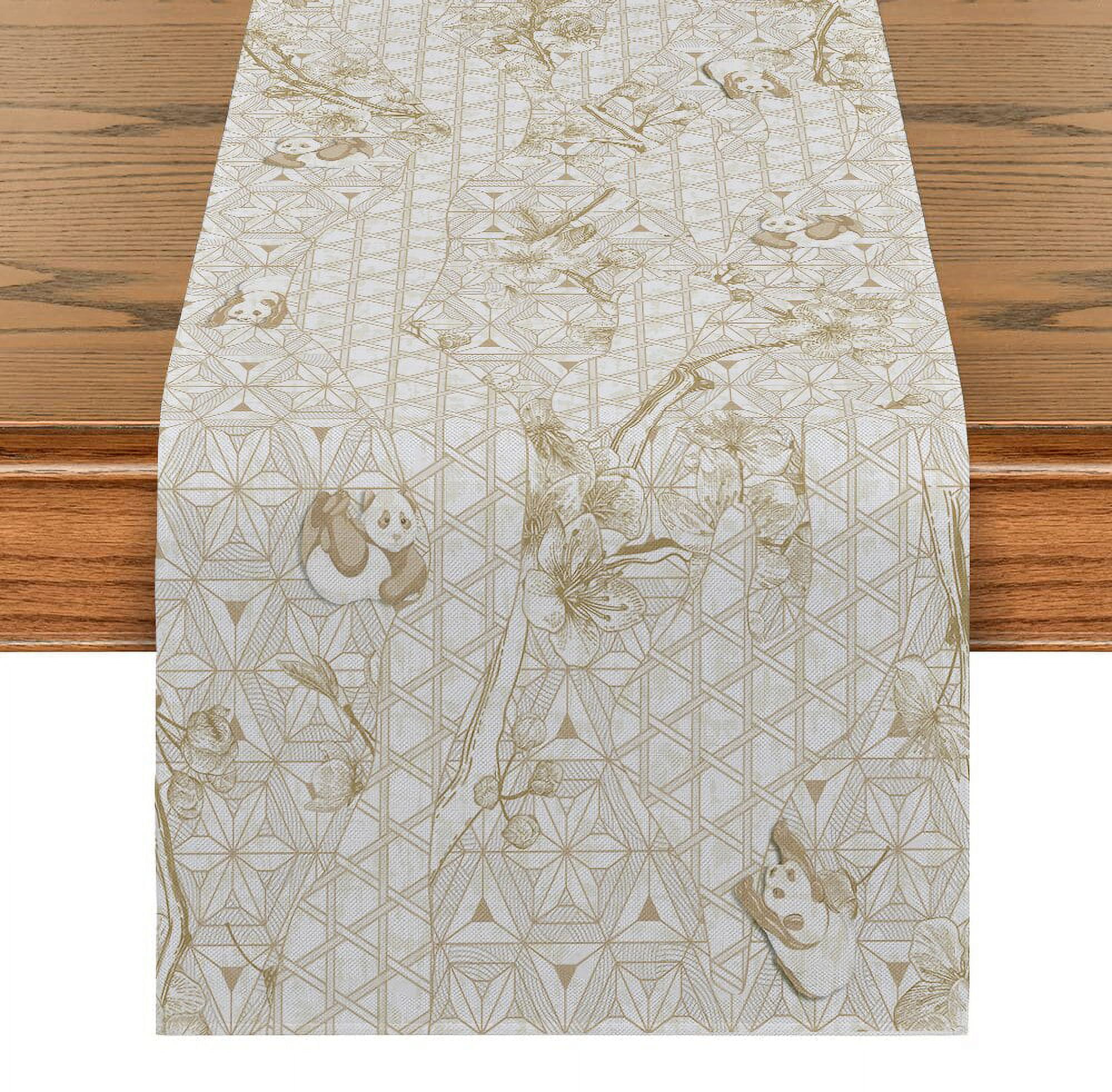 Geometry Table Runner Lace Blue Dining Table Center Flower Wedding