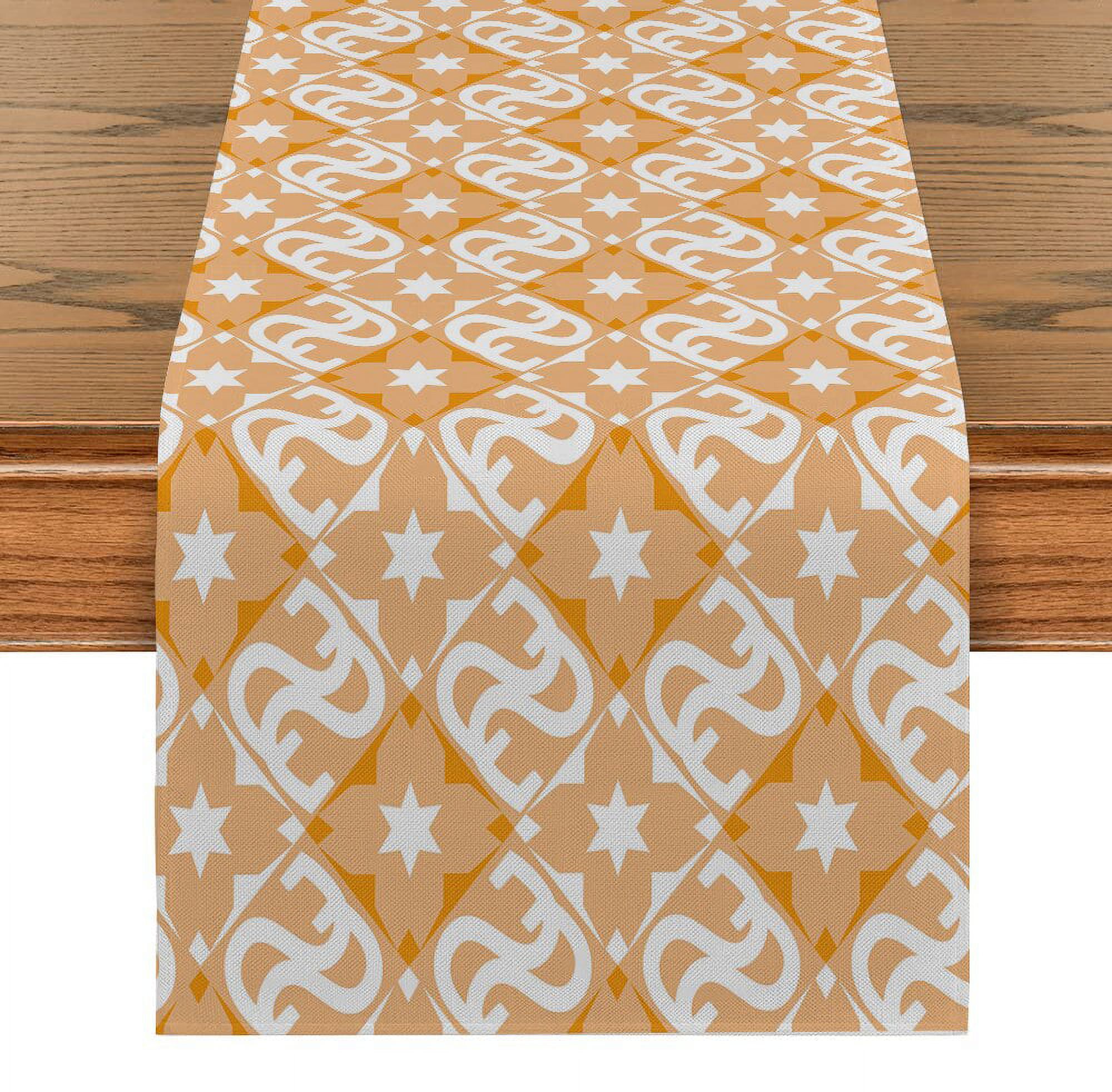 Geometry Table Runners for Dining Table Mattress Grey Flower Wedding