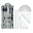 thumbnail image 1 of Geometry Tools Drawing Compass Metal Protractor with Storage Case for Students Engineers Architects, 1 of 9