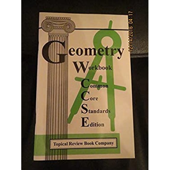 Pre-Owned Geometry Workbook Common Core Standards Edition (Paperback) 9781929099160