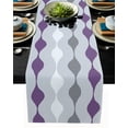 thumbnail image 1 of Geomety Blue Grey And Black Table Runners For Wedding Holiday Event Party Decoration Tablecloth Modern Table Runner Home Decor, 1 of 5