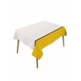 thumbnail image 1 of Geomrtic Yellow, Rectangle Tablecloth, Abstract Stripes Patckwork Modern Art Waterproof & StainResistant Tablecloth, Washable Oil-proof Table Cover for Dining/Party/Wedding/Camping/Buffet 52x70 In, 1 of 9