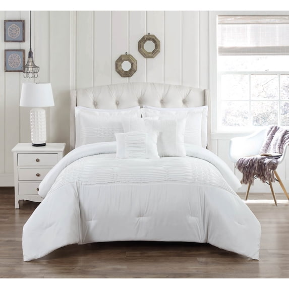 Geonna Pintucked 3 Piece Duvet Set