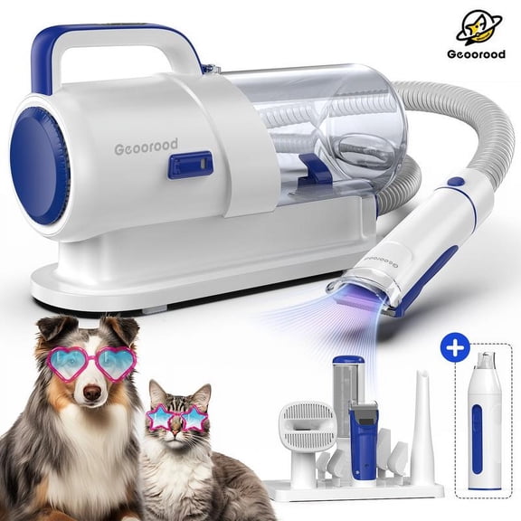 Geoorood Dog Grooming Vacuum, 13000Pa Dog Vacuum Brush for Shedding Grooming, Pet Grooming Vacuum, Dog Hair Vacuum Groomer, 2.5L Large Dog Grooming Kit , Pet Products