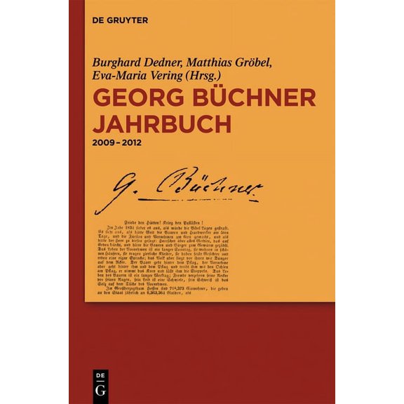 Georg Buchner Jahrbuch Georg Bchner Jahrbuch, Band 12, Georg Bchner Jahrbuch, (Hardcover)