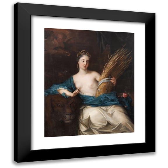 Georg Engelhard Schröder 12x14 Black Modern Framed Museum Art Print Titled - Ceres or Allegory of the Element Earth