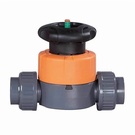 Georg Fischer Diaphragm Valve,2-Way,1-1/2 In,Sckt/Thrd 161514616