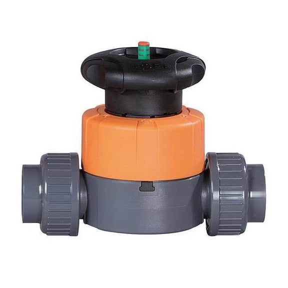 Georg Fischer Diaphragm Valve,2-Way,1 In.,Socket/Thrd 161514614