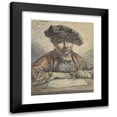 thumbnail image 1 of Georg Friedrich Schmidt 12x14 Black Modern Framed Museum Art Print Titled - Self-Portrait Sketching (1752), 1 of 5