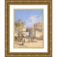 thumbnail image 1 of Georg Geyer 11x14 Gold Ornate Wood Frame and Double Matted Museum Art Print Titled - North African City (1872), 1 of 4