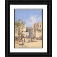 thumbnail image 1 of Georg Geyer 19x24 Black Ornate Framed Double Matted Museum Art Print Titled: North African City (1872), 1 of 5
