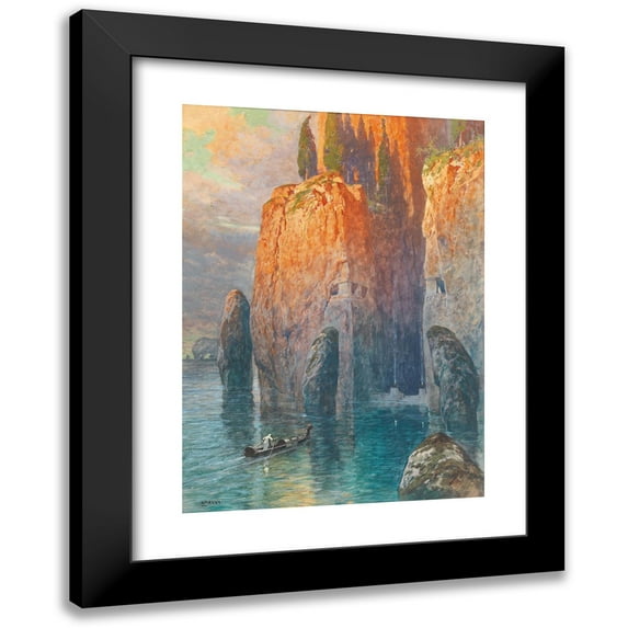 Georg Janny 14x18 Black Modern Framed Museum Art Print Titled - The Death Island