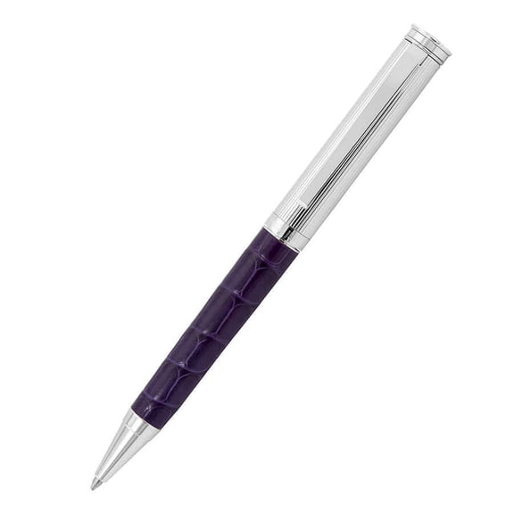 Georg Jensen Bespoke Purple Alligator Ballpoint Pen