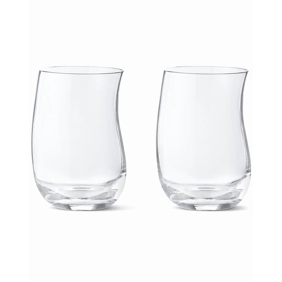 Georg Jensen mouth blown Cobra Tall Tumbler Pair, Clear