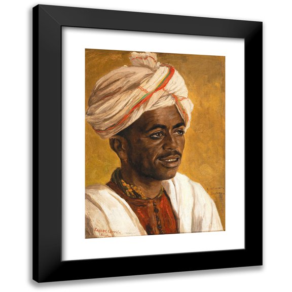 Georg Macco 18x24 Black Modern Framed Museum Art Print Titled - Egyptians, Painted in Asuan, Oberagypt