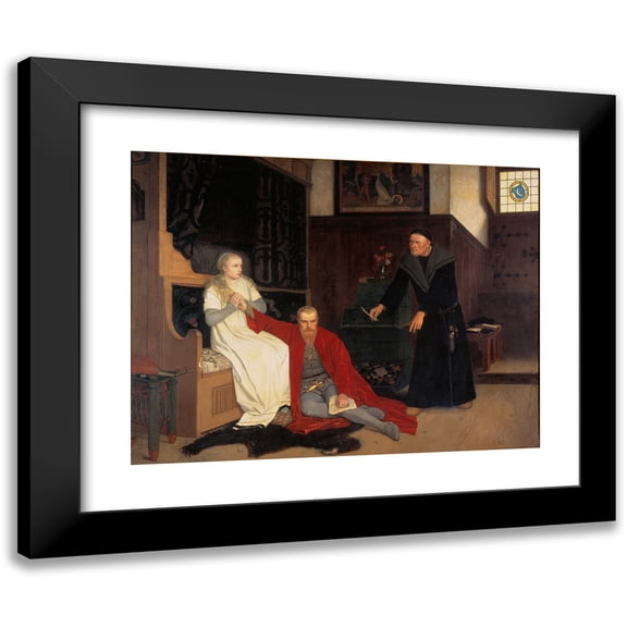 Georg Von Rosen 14x12 Black Modern Framed Museum Art Print Titled - Erik Xiv, King of Sweden (1871)