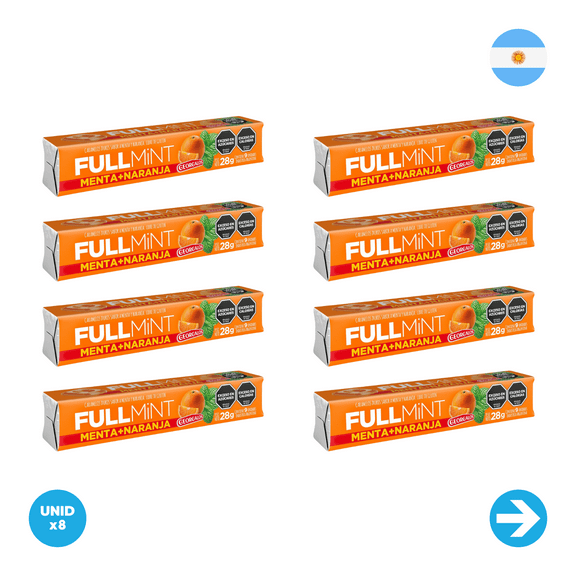 Georgalos - Fullmint orange mint candies - 28gr x8 Units