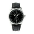 thumbnail image 1 of George 41MM Men's Silver Tone Black Dial Easy Read Strap Black Watch, 1 of 3