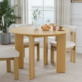 42" Soild Wood Dining Table Round Kitchen Table, Oak