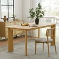 thumbnail image 1 of George 67"x33.5" Soild Wood Dining Table Rectangle Kitchen Table, Oak, 1 of 1