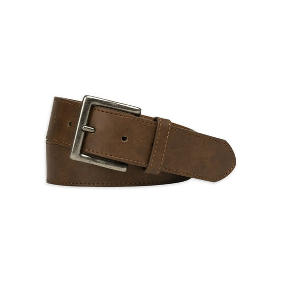 George Adjustable Men's Faux Leather Casual Belt, Brown, 50 52