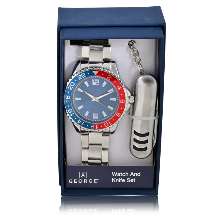 George Adult Male Analog Watch Set with Matching Bracelet (42045SWMM)