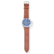 George Adult Male Analog Watch with Silver Dial in Brown Strap and 42032Wmm