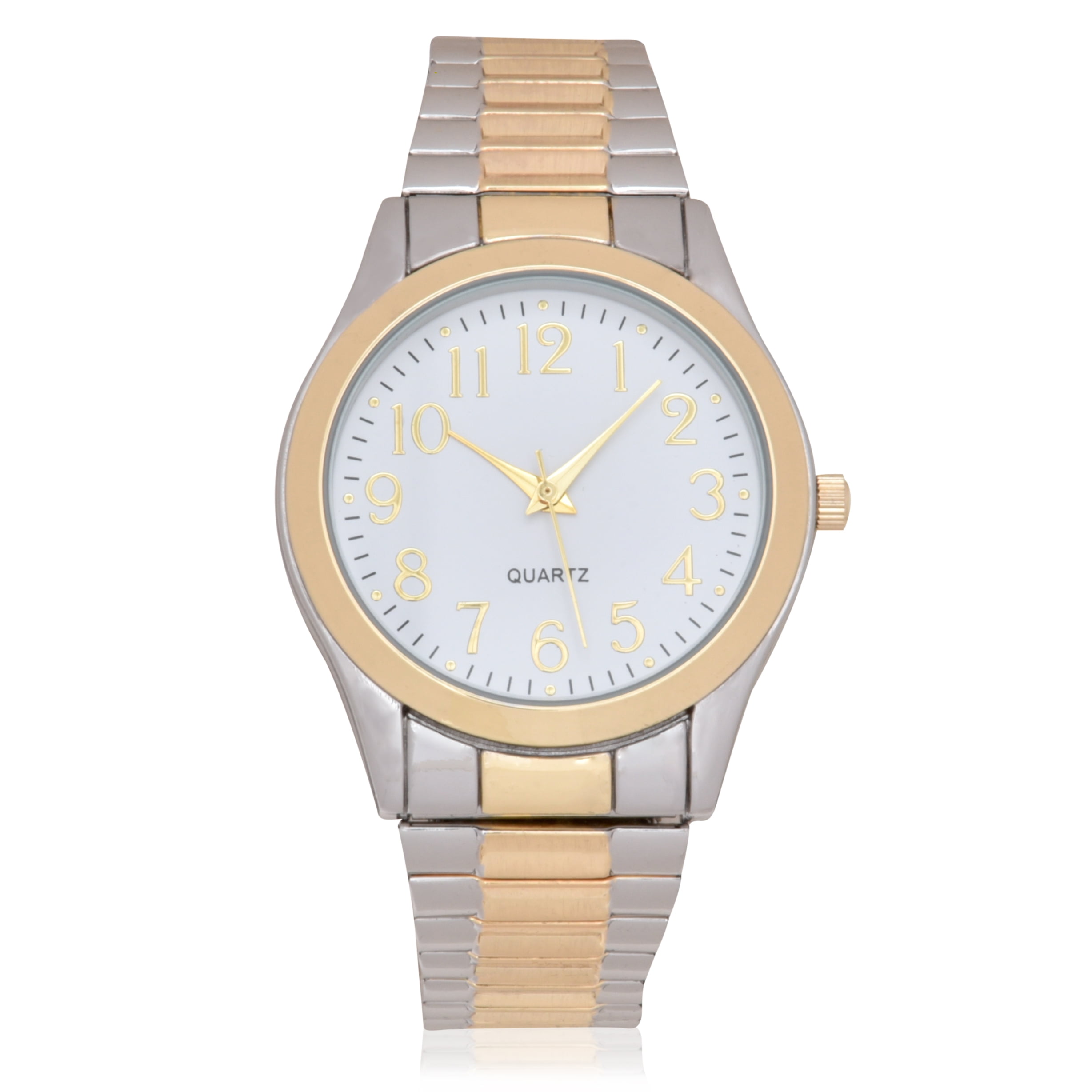 George Men's Two-Tone Silver and Gold Analog Watch with Expansion