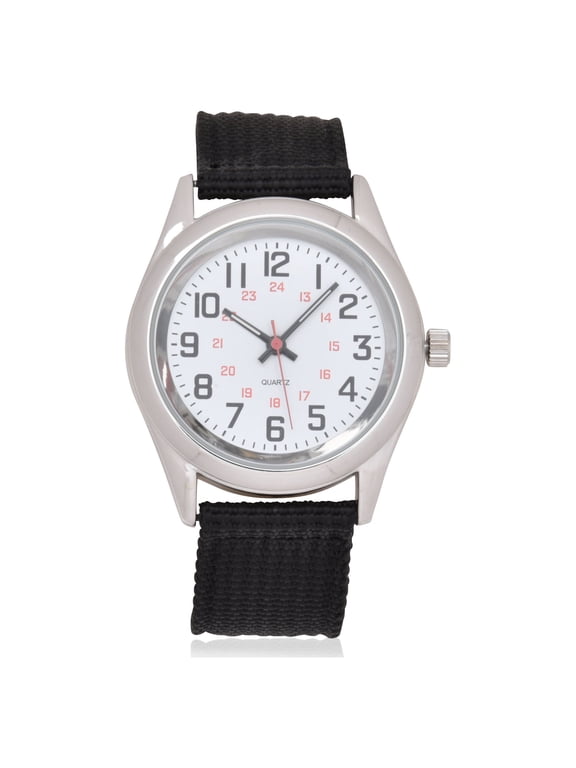 Analog Adult Unisex Wristwatch in Silver with Black Sport Strap (GENWM1252M1)