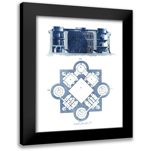 George, Andrew Cook 15x18 Black Modern Framed Museum Art Print Titled - Custom Architectural Blueprint II