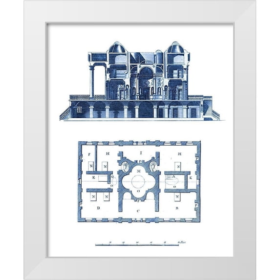 George, Andrew Cook 15x18 White Modern Wood Framed Museum Art Print Titled - Custom Architectural Blueprint III