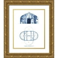 thumbnail image 1 of George, Andrew Cook 20x24 Gold Ornate Wood Framed with Double Matting Museum Art Print Titled - Custom Architectural Blueprint V, 1 of 4