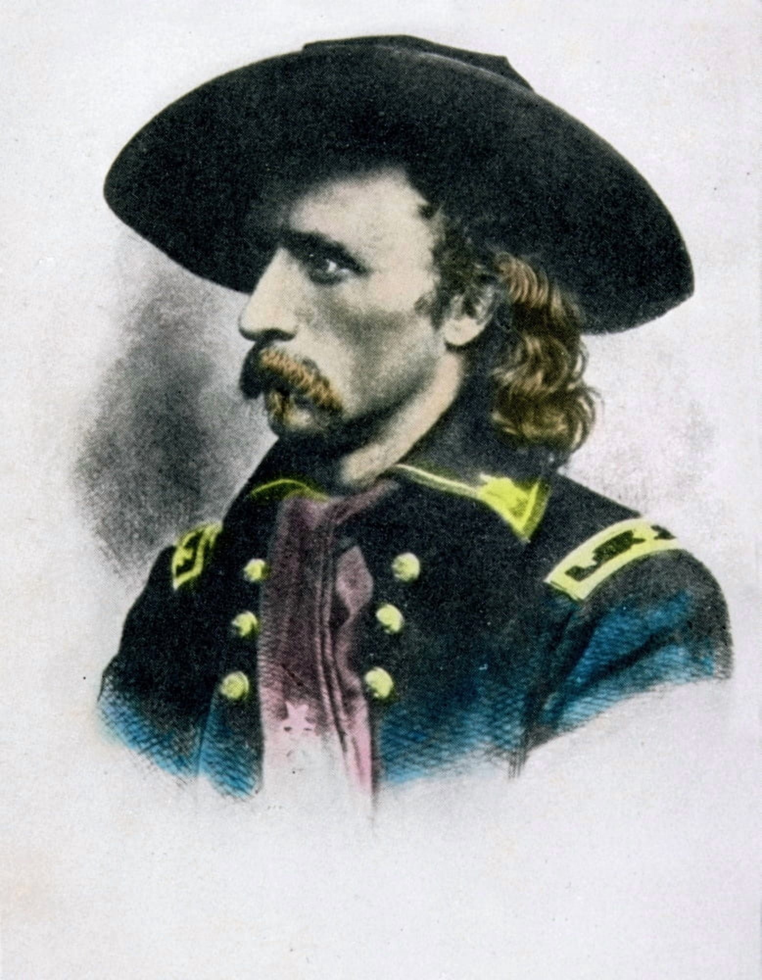George Armstrong Custer 1839 To 1876 Canvas Art - Ken Welsh Design Pics (24 x 32)