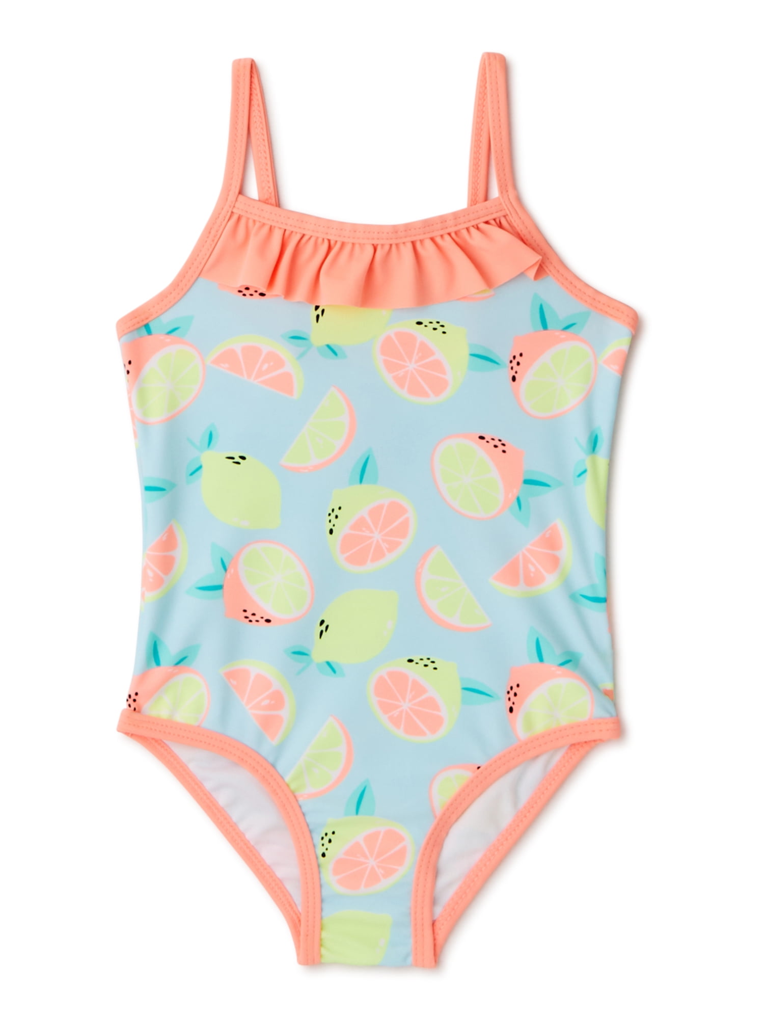 George Baby and Toddler Girls' Lemon One-Piece Swimsuit with UPF 50 ...
