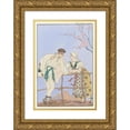thumbnail image 1 of George Barbier 11x14 Gold Ornate Wood Frame and Double Matted Museum Art Print Titled - Nice Words (1921), 1 of 4