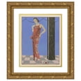thumbnail image 1 of George Barbier 12x14 Gold Ornate Wood Frame and Double Matted Museum Art Print Titled - Gazette of Good Tone. Art - Modes and Frivolities; Evening Attracts (1923), 1 of 4