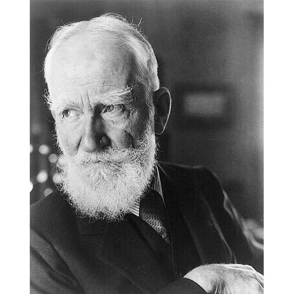 George Bernard Shaw Portrait 1934 - 12x18 Inch Laminated Aviation Poster - Stunning Detail and Bold Colors