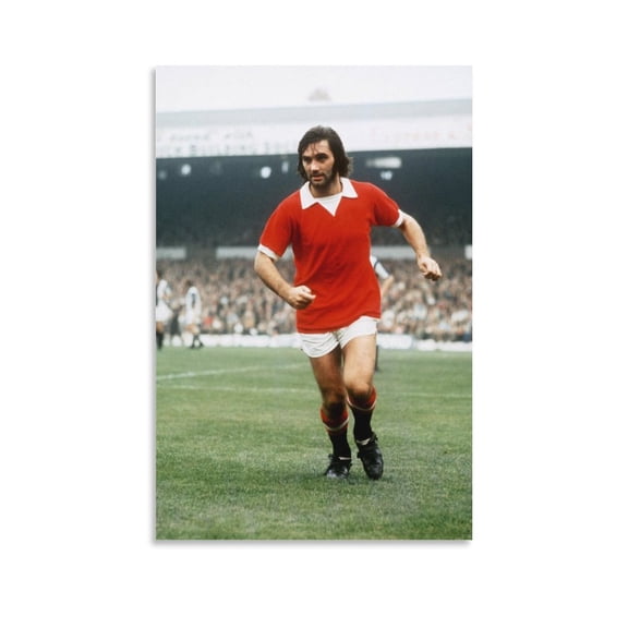 George Best Soccer Poster Sportman Canvas Wall Art Prints Poster Gifts Photo Picture Painting Posters Room Decor Home Decorative 08x12inch(20x30cm)